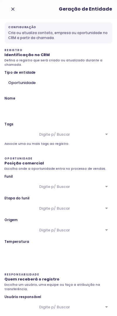 Configuração do node Geração de Entidade no fluxo de voz